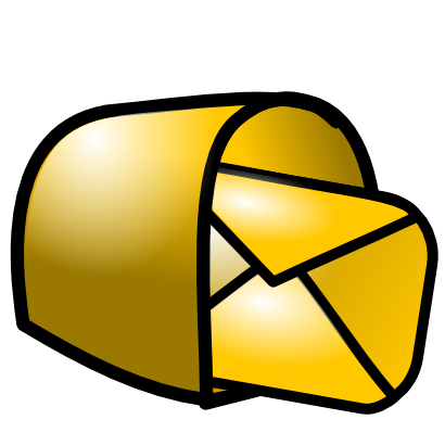 Icône jaune lettre courrier boite à télécharger gratuitement